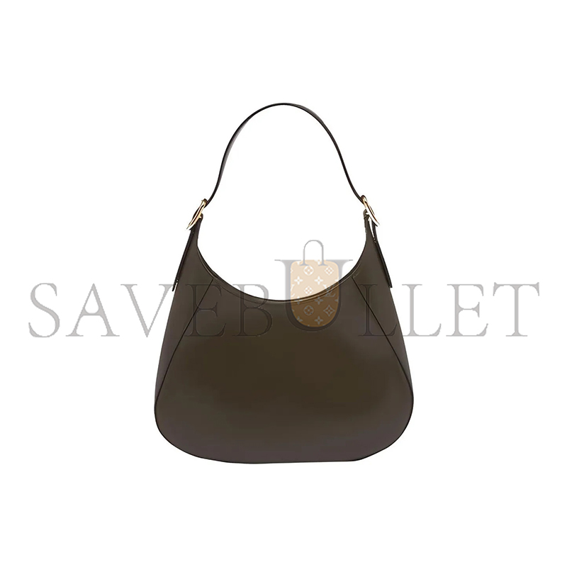 Pra*a enamel metal head leather shoulder bag 1bc179 (26*19*5cm)